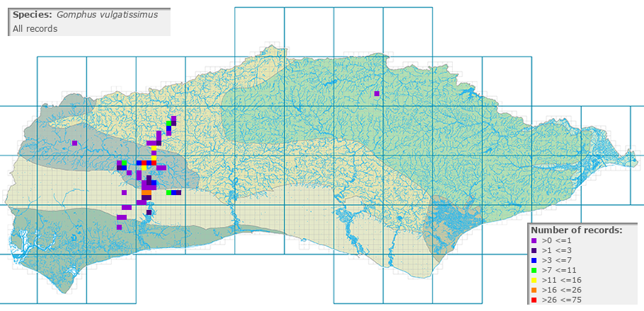 Gomphus vulgatissimus distribution (all)